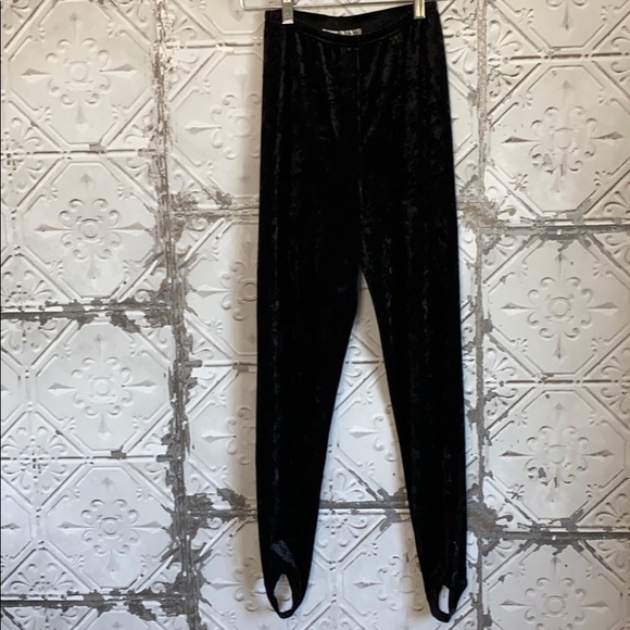 Vintage 8s High Waisted Velvet Stirrup 